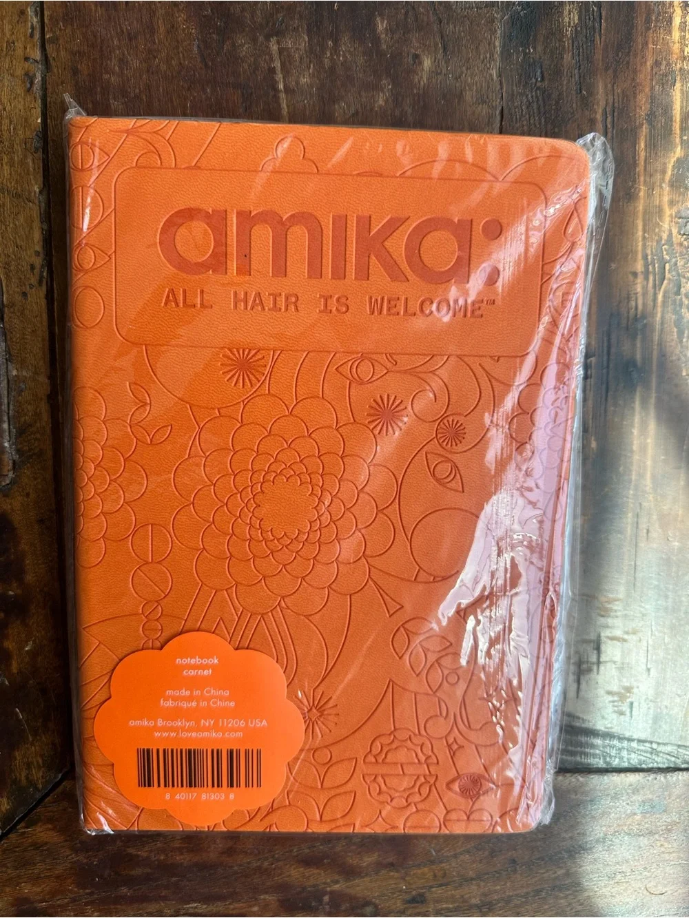 amika Orange embossed Notebook
